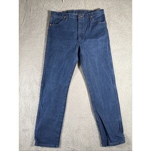Wrangler Cowboy Cut Jeans Mens 38x34 Blue 13MWZ Straight Leg Workwear‎ Western
